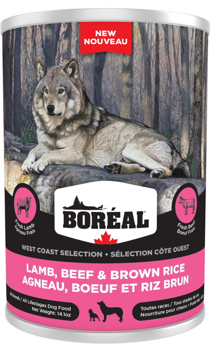 Br4020 - Nourriture en boîte à l'agneau et boeuf pour chiens - Boréal
