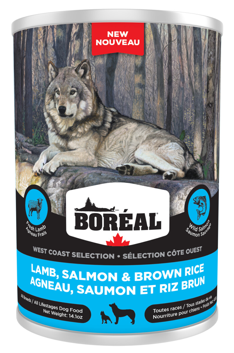 Br4022 - Nourriture en boîte à l'agneau et saumon pour chiens - Boréal
