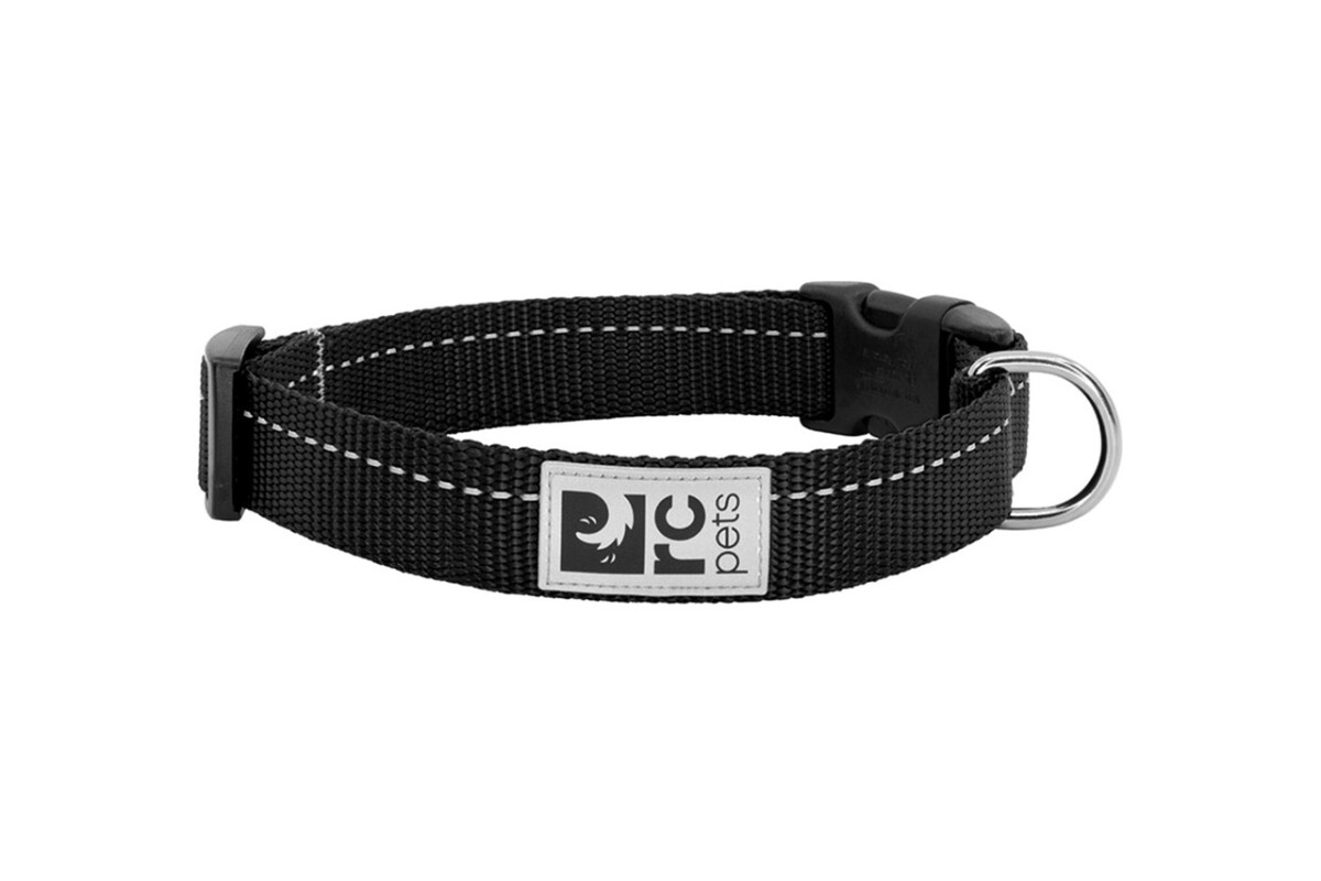 D87204 - Collier en nylon ajustable noir pour chiens - Rc Pets