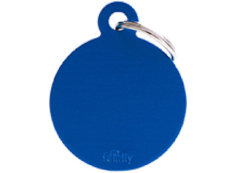 Médaille pour animaux grand rond bleu - MyFamily