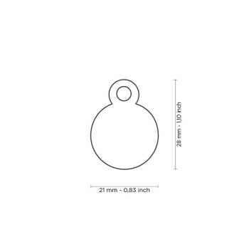 Médaille pour animaux petit rond laiton doré - MyFamily
