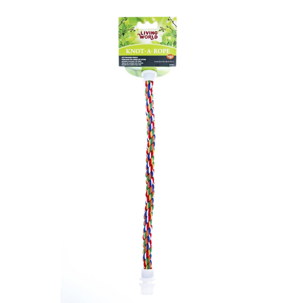 Hg81361 - Perchoir Knot-A-Rope en coton parfumé à la banane pour oiseaux - Living World