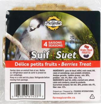 Pain de suif aux petits fruits 4 saisons pour oiseaux sauvage - Ferme Picardie