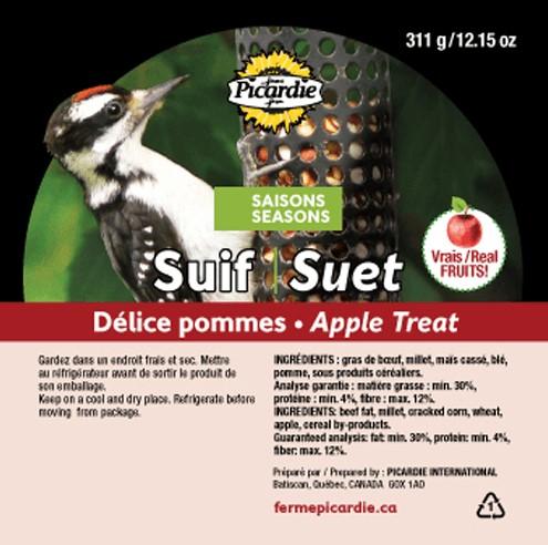 Ht50540 - Pain de suif aux pommes 4 saisons pour oiseaux sauvages - Ferme Picardie