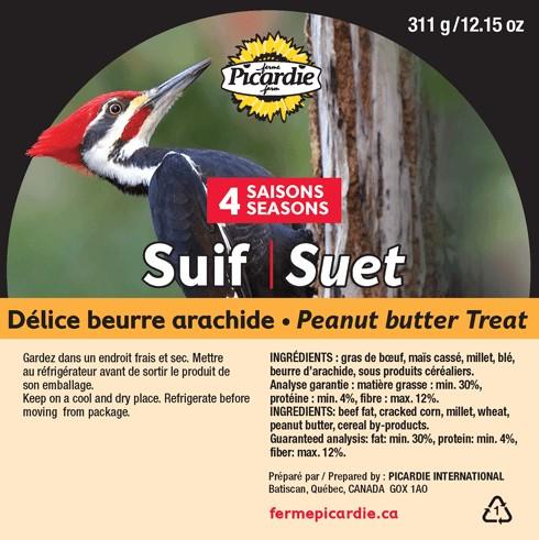Ht50541 - Pain de suif au beurre d'arachides 4 saisons pour oiseaux sauvages - Ferme Picardie