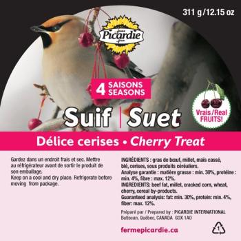 Pain de suif aux cerises 4 saisons pour oiseaux sauvages - Ferme Picardie