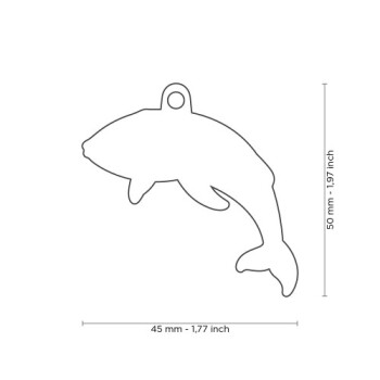 Médaille pour animaux baleine bleue - MyFamily