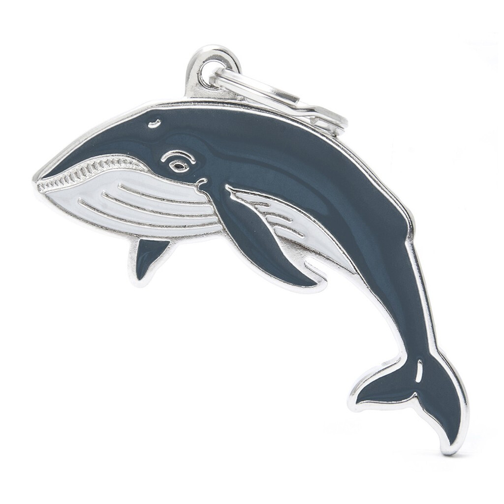 Tg3312 - Médaille pour animaux baleine bleue - MyFamily