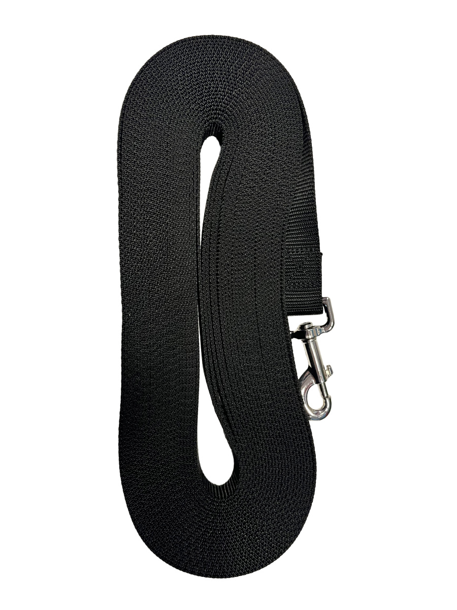 Tv18501 - Laisse de rappel noir pour chien 1" – Les nylons du berger
