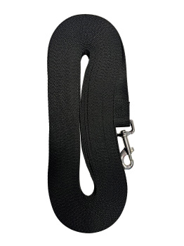 Laisse de rappel noir pour chien 1" – Les nylons du berger