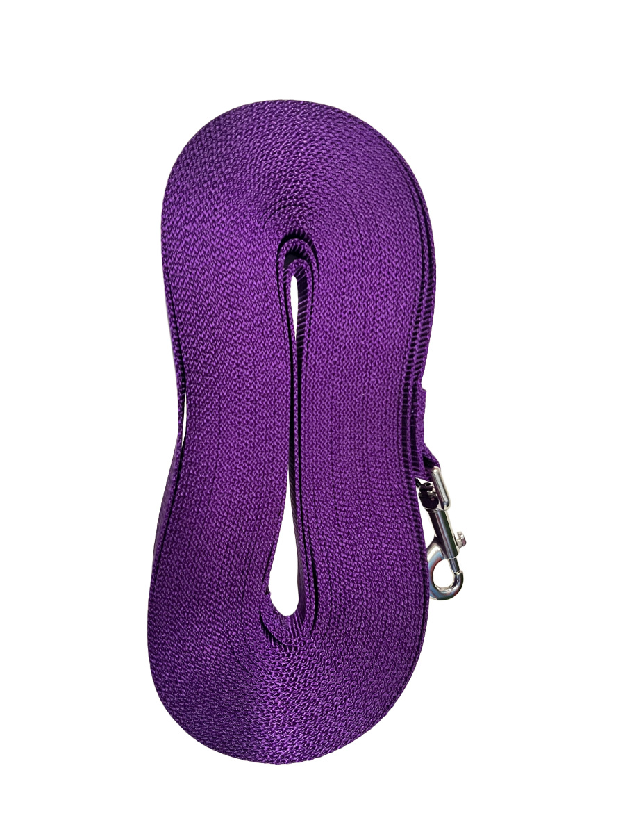 Tv18505 - Laisse de rappel mauve pour chien 1" – Les nylons du berger
