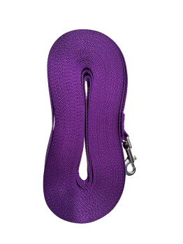 Laisse de rappel mauve pour chien 1" – Les nylons du berger
