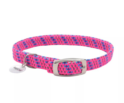 Collier rose réfléchissant pour chat - Élastacat