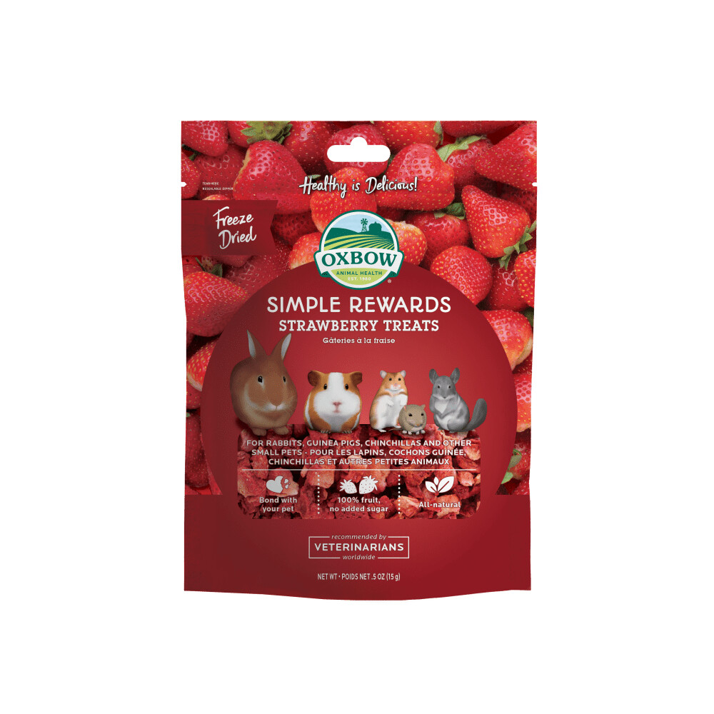 Ga2400 - Gâterie aux fraises lyophilisées pour petits animaux - Oxbow