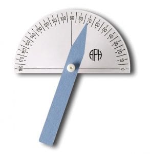 braille large print protractor american printing house