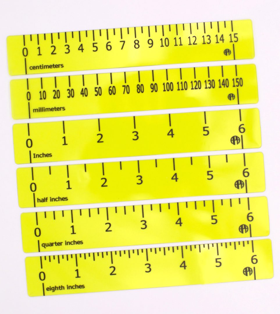 Transparent Cctv Ruler Kit Clear Set Of Six American Printing House