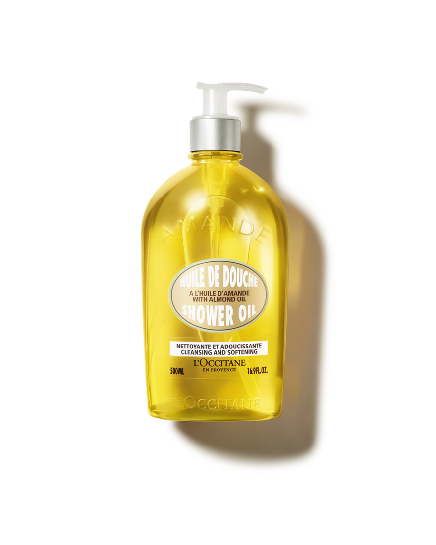 loccitane Almond shower oil bottle
