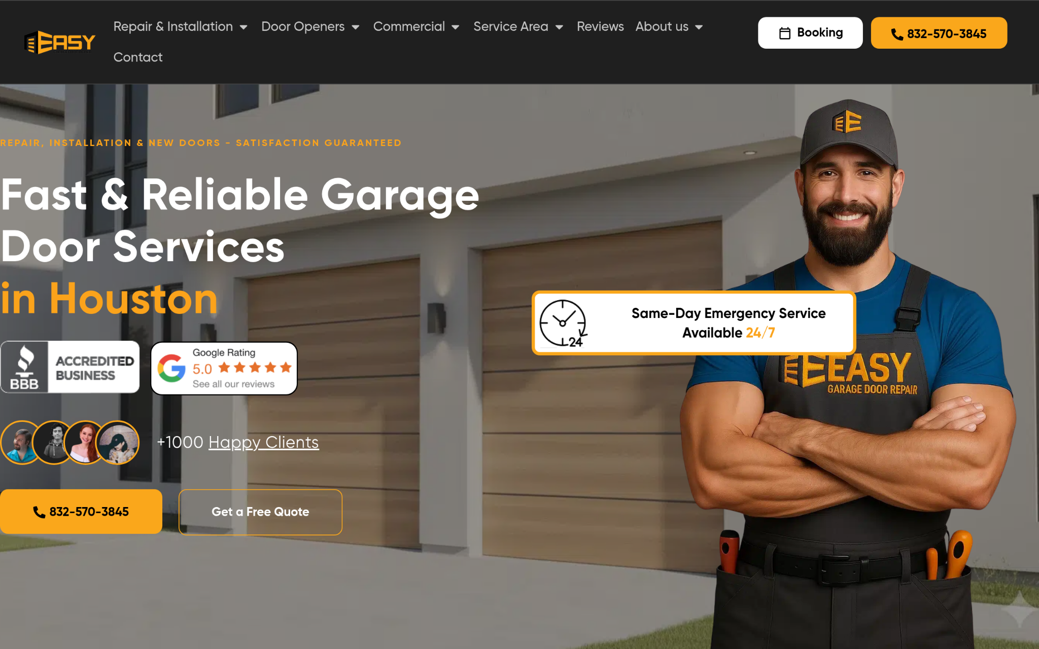Houston's 4 Most Reliable Same-Day Garage Door Repair Services