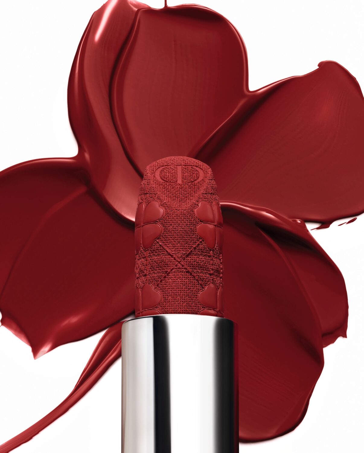 Dior red lipstick and swatch