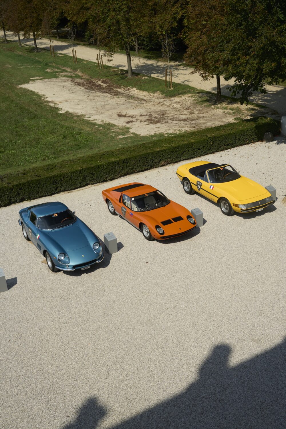 Vintage cars taking part in the Louis Vuitton Dolomites Classic Run 2026