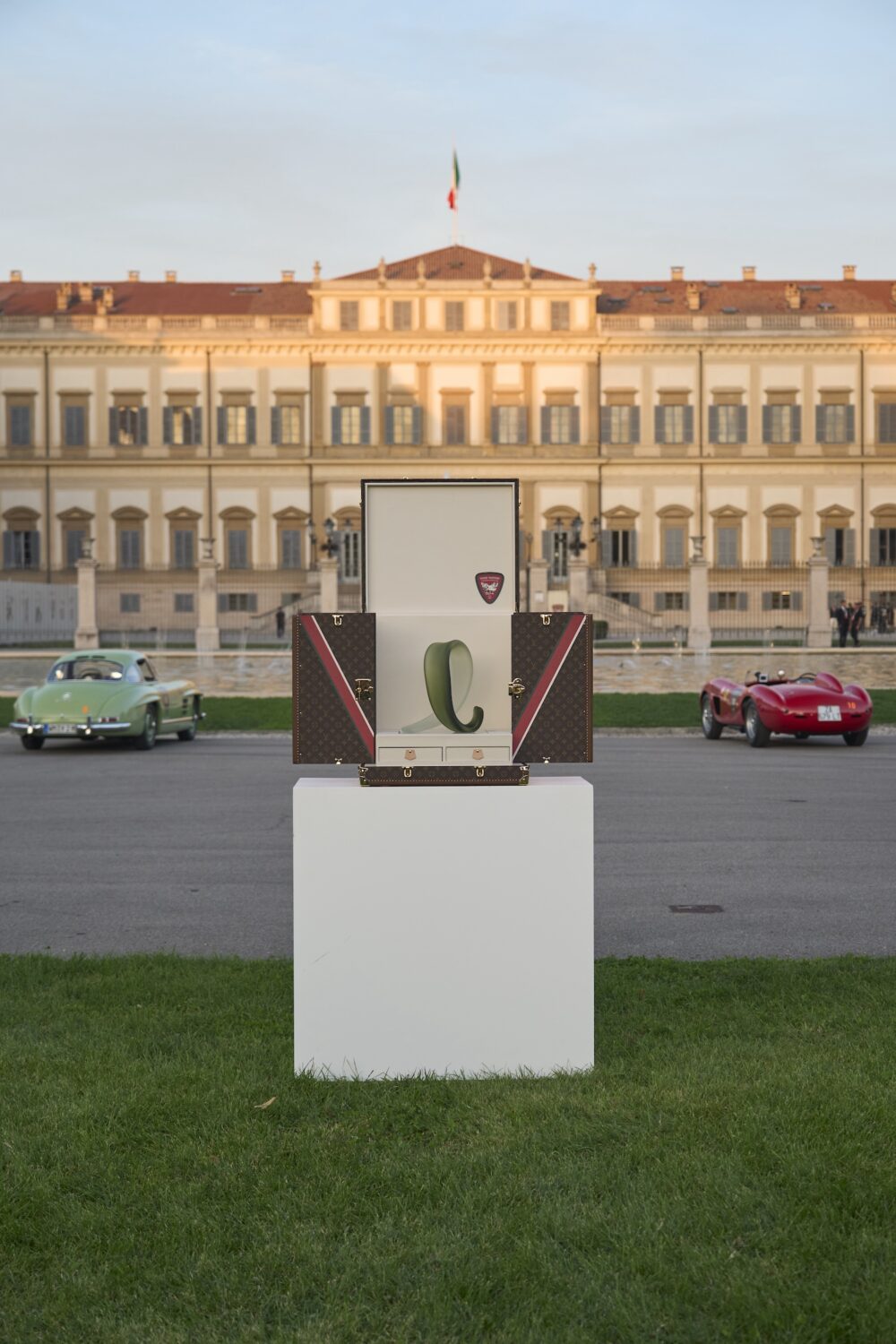 Vintage cars taking part in the Louis Vuitton Dolomites Classic Run 2026