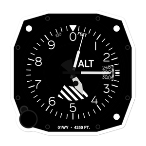 Keyhole Airport (01WY) Altimeter Stickers