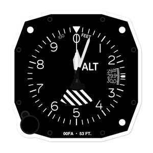 Grass Patch Airport (00FA) Altimeter Stickers