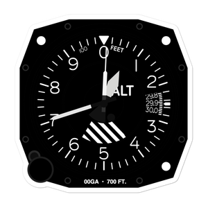 Lt World Airport (00GA) Altimeter Stickers