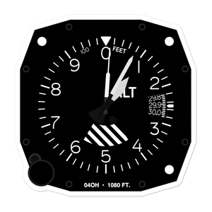 Bossow Airport (04OH) Altimeter Stickers