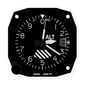 Ox Meadows Airport (04WA) Altimeter Stickers