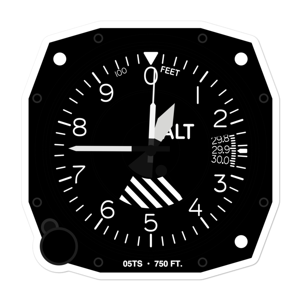 Dew Drop Airport (05TS) Altimeter Stickers 