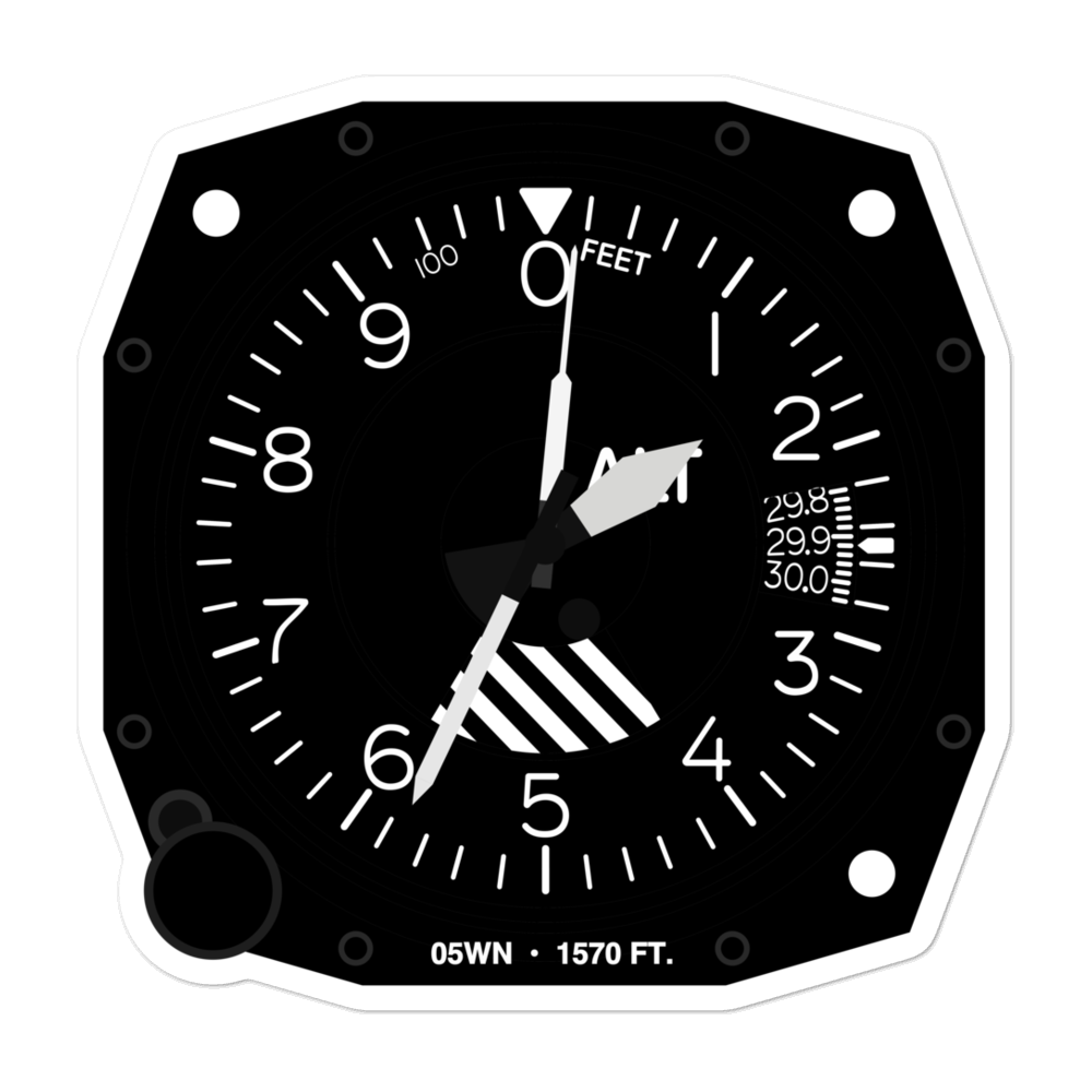 Flat Creek Field (05WN) Altimeter Stickers 
