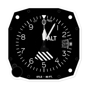 LA State Police Troop F Heliport (07LS) Altimeter Stickers