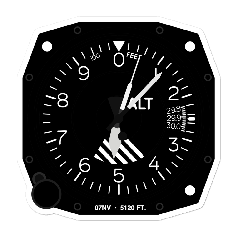 Border Line Farm Airport (07NV) Altimeter Stickers 
