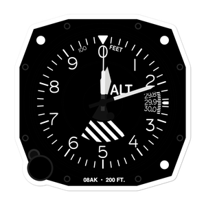 Fisher Airport (08AK) Altimeter Stickers