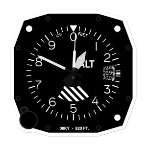 Boss Airport (08KY) Altimeter Stickers