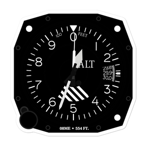 Lindbergh Airport (08ME) Altimeter Stickers