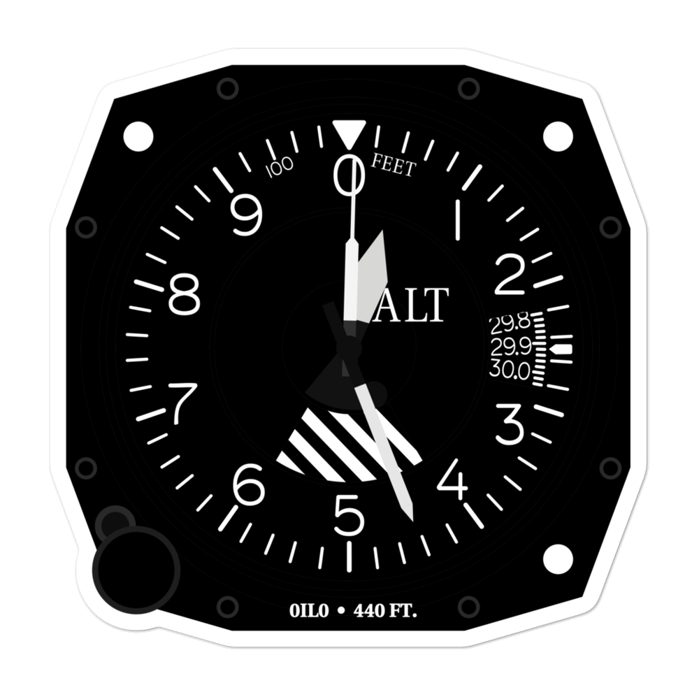 Hamilton Memorial Hospital Heliport (0IL0) Altimeter Stickers 
