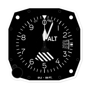 Hilliard Airpark (01J) Altimeter Stickers
