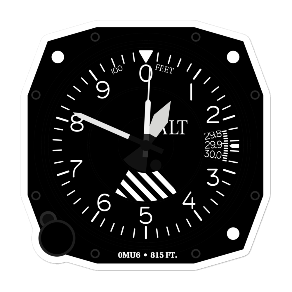 Bradbury-Rolf Memorial Heliport (0MU6) Altimeter Stickers 