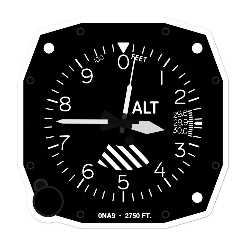 Boyd's Turf Airport (0NA9) Altimeter Stickers 