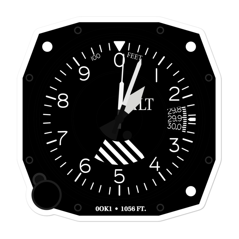 Mckey Airport (0OK1) Altimeter Stickers 