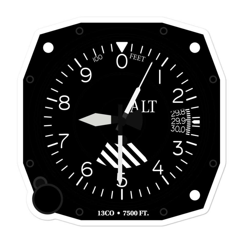 Mann Heliport (13CO) Altimeter Stickers 