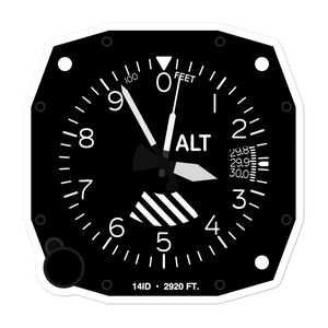 Peaceful Cove Airport (14ID) Altimeter Stickers