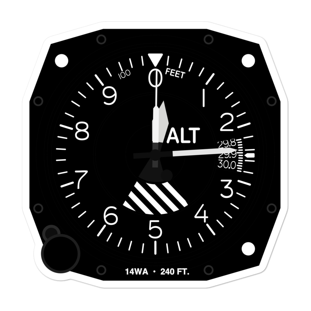 Lz Ranch Airport (14WA) Altimeter Stickers 