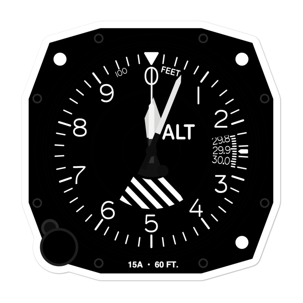 Mark Reynolds/North Mobile County Airport (15A) Altimeter Stickers 