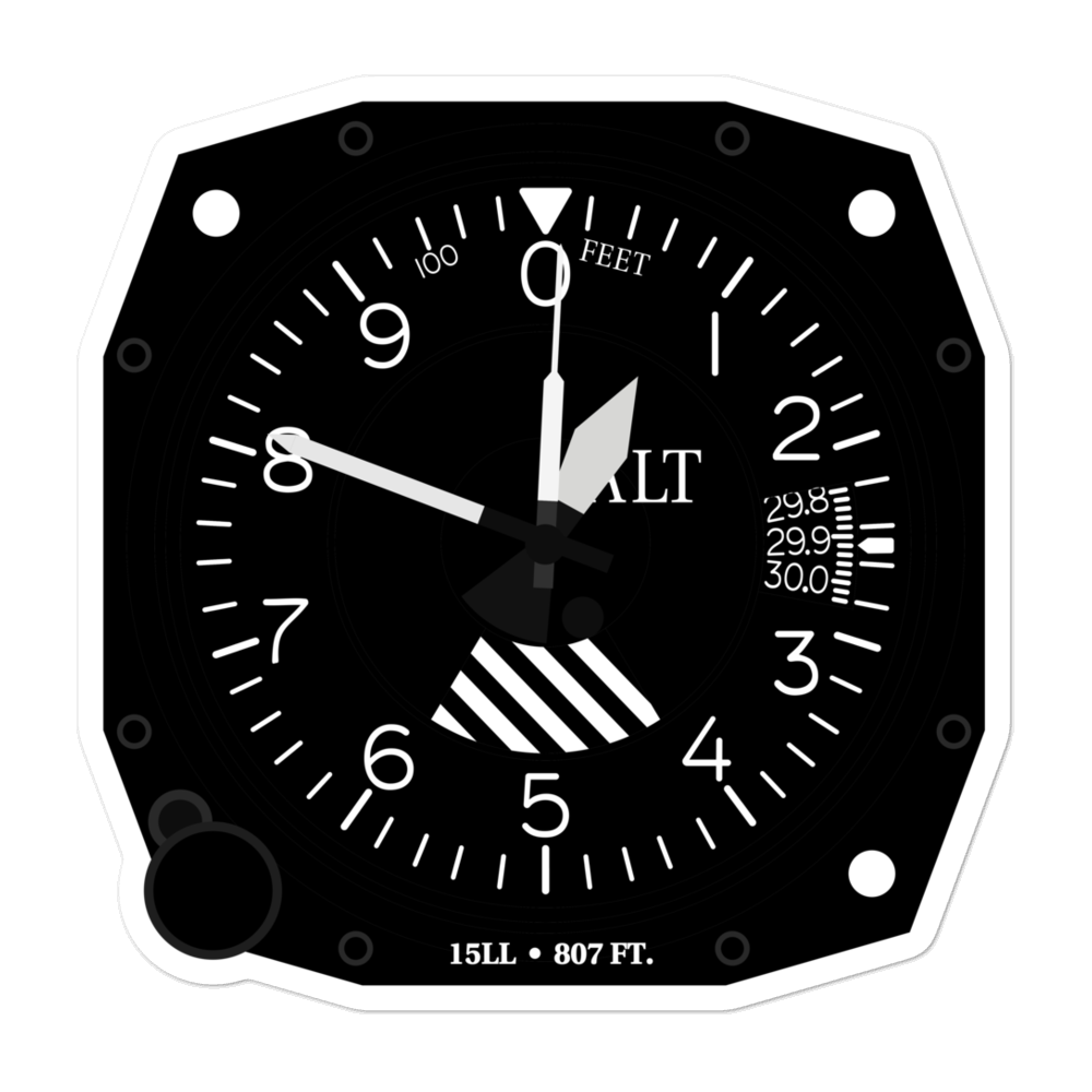 Cloverleaf Ranch Airport (15LL) Altimeter Stickers 