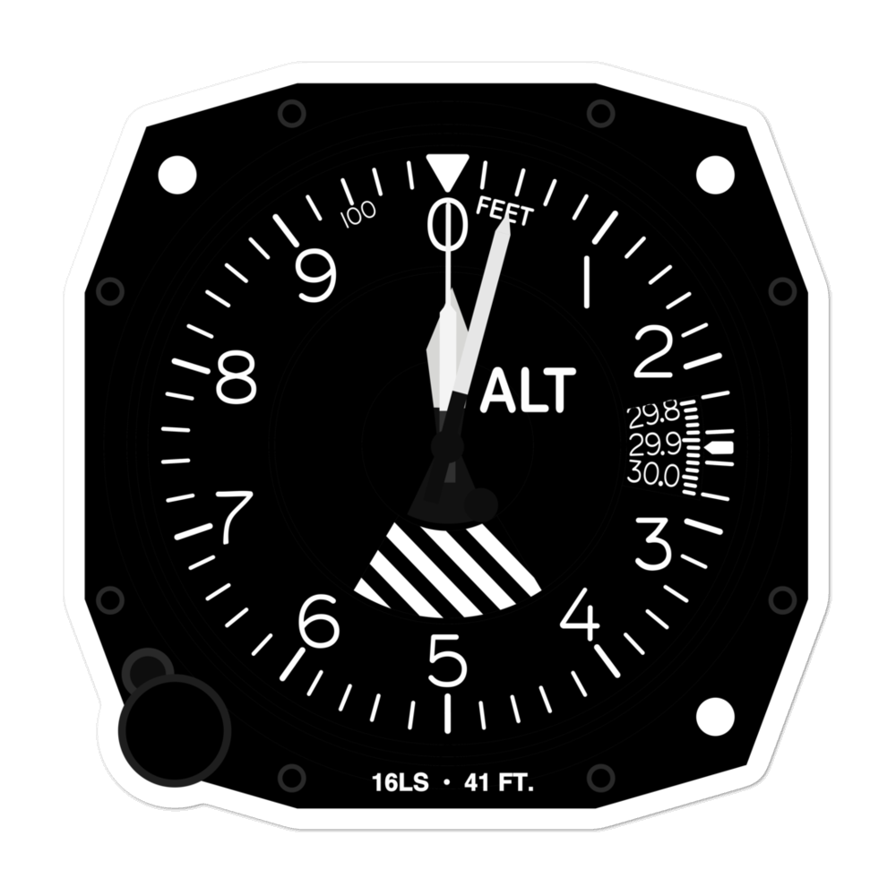 Atchafalaya Flying Company Airport (16LS) Altimeter Stickers 