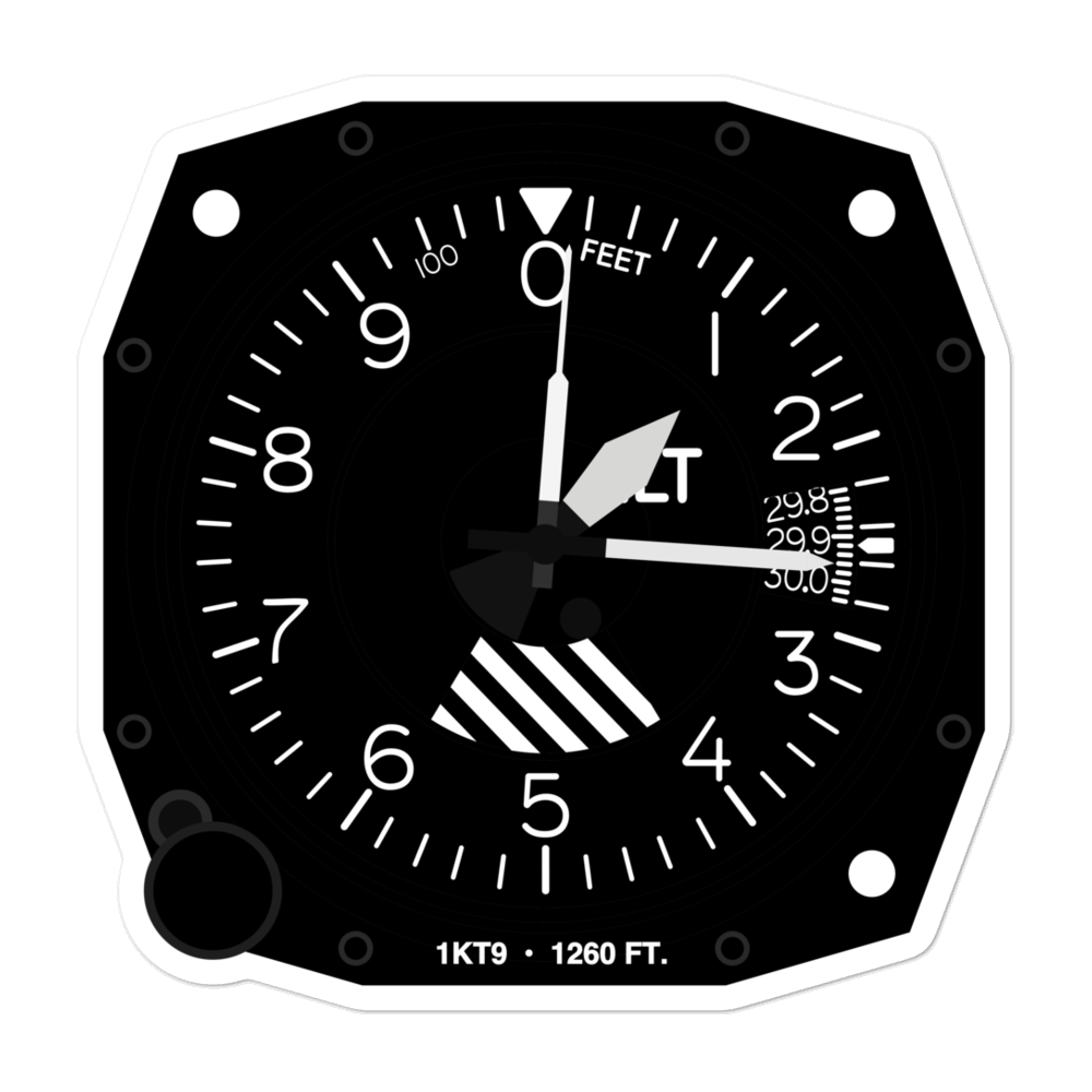 Holcomb Field (1KT9) Altimeter Stickers 