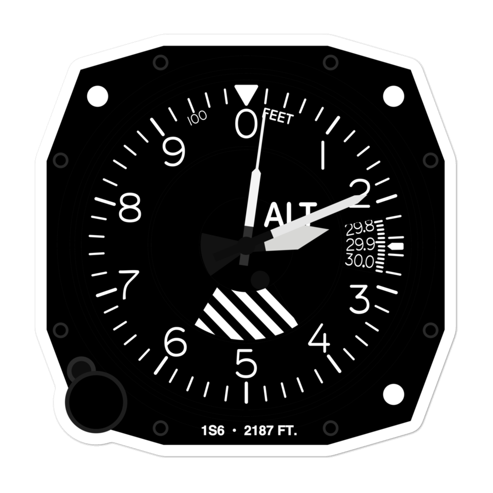 Priest River Municipal Airport (1S6) Altimeter Stickers 